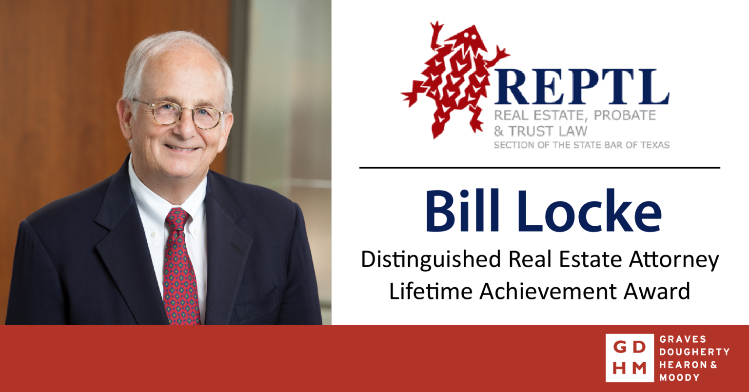 Bill Locke receives REPTL Lifetime Achievement Award Graves Dougherty